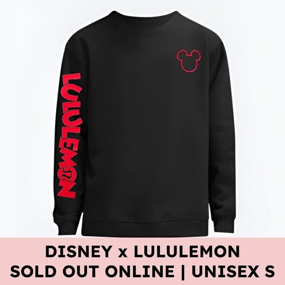 Disney x Lululemon Steady State Crew Cotton Blend Fleece Oversized Sweatshirt S - Picture 1 of 13